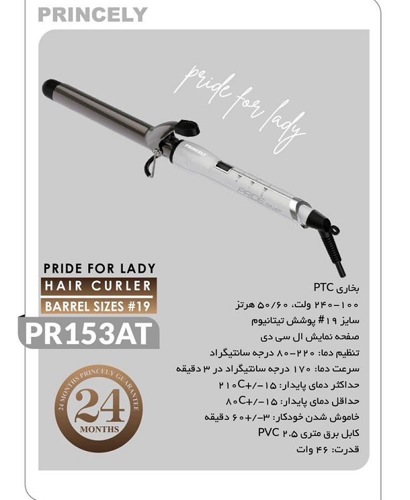 فر کننده مو پرینسلی مدل PR153AT