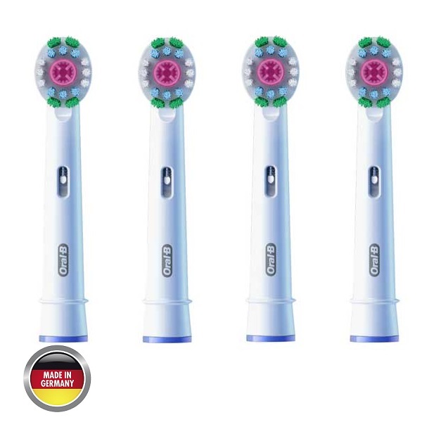 سری مسواک برقی اورال بی مدل Pro 3D White بسته 4 عددی